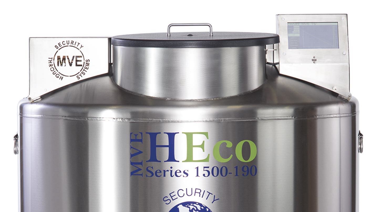 MVE HEco TS 1500 Series liquid nitrogen freezer with Touch Screen Controller