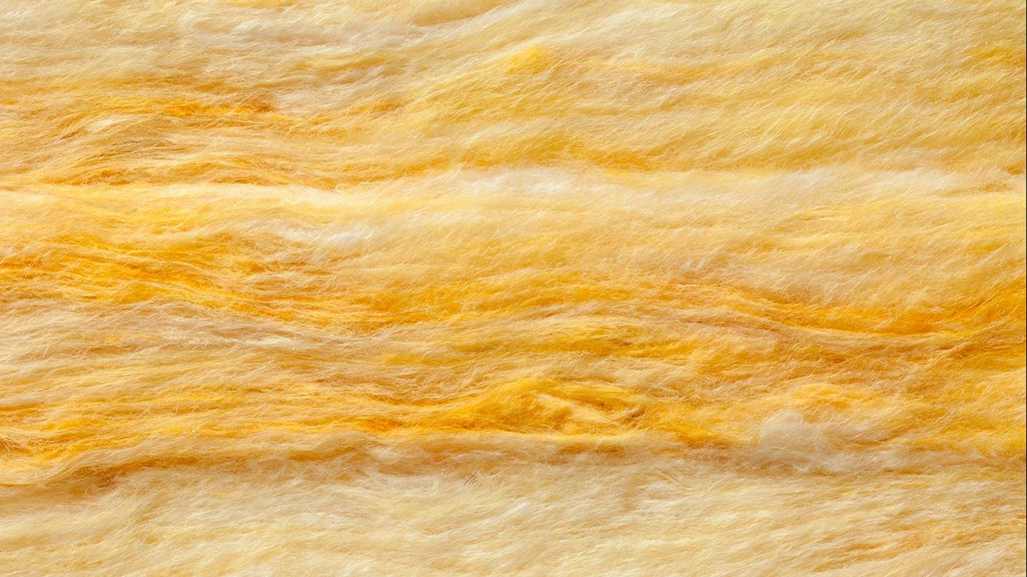 close up of mineral wool material